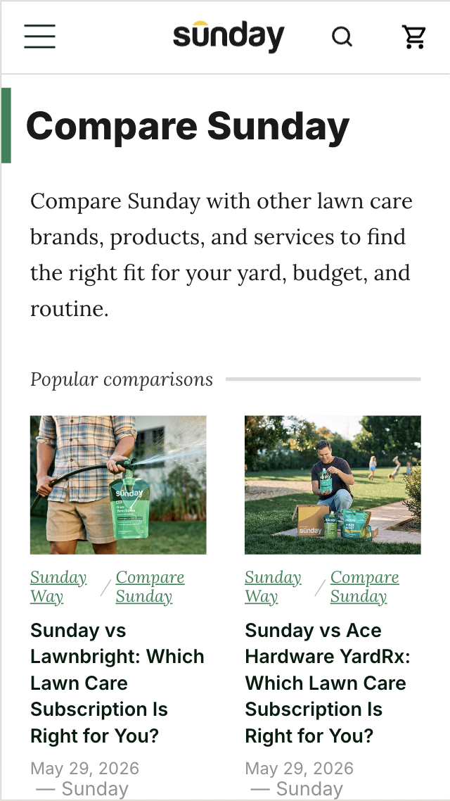 Brand Comparison, AEO